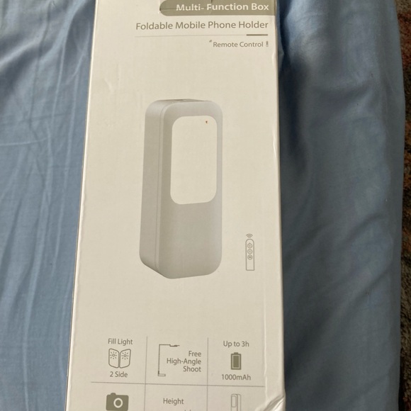 Foldable mobile phone holder multifunction box with full light cooking videos - Picture 7 of 12